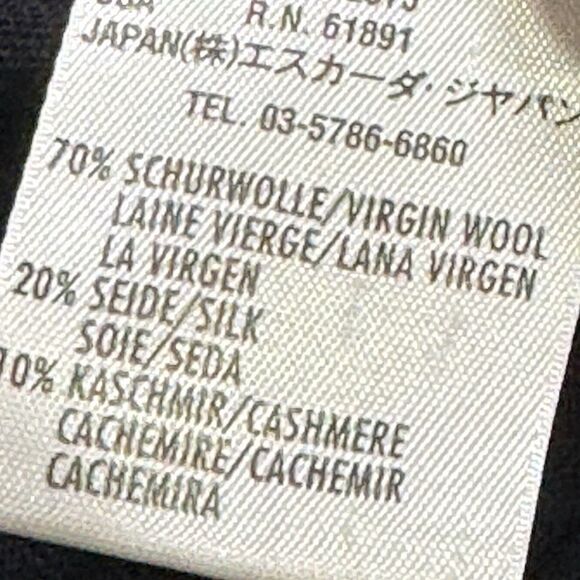 ESCADA BEADED CASHMERE BLEND CARDIGAN XL BLACK. - Picture 7 of 7